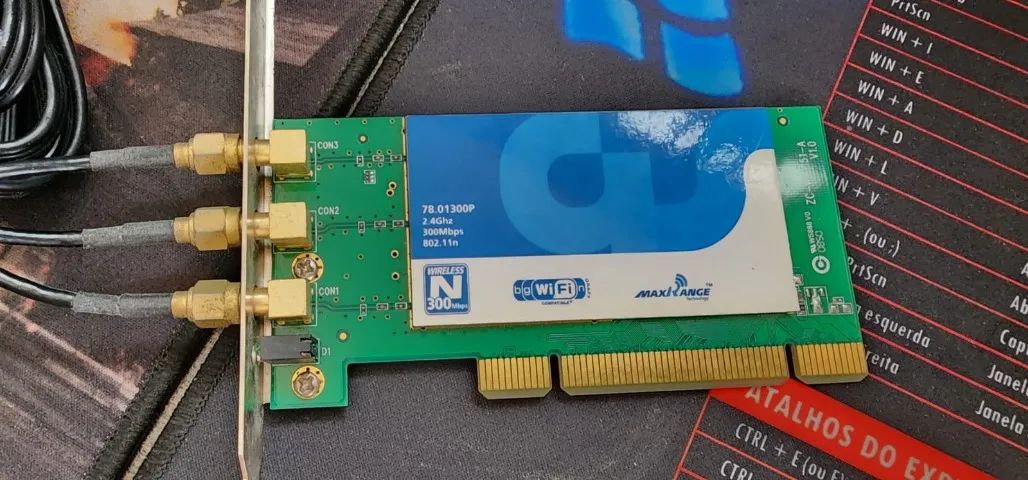 Placa Wireless 300Mb Pci + Antena Imantada  - Foto 2