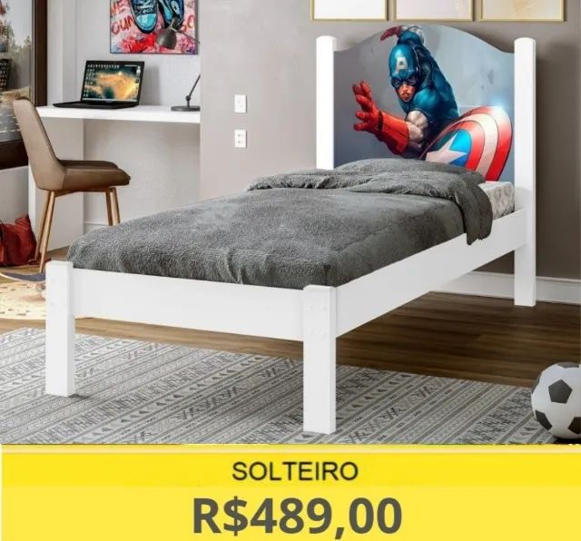 CAMA DE SOLTEIRO ADESIVADA A PRONTA-ENTREGA  - Foto 4