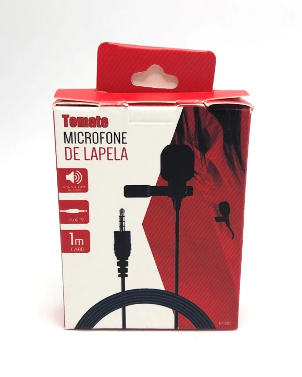 Microfone de Lapela Com Conector P3 de Alta Qualidade de Áudio Tomate Novo na Caixa