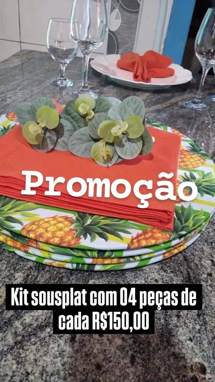 Sousplat de coração - kit com 6 peças - promoção! - Foto 6