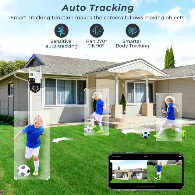 Câmera de segurança Lente Dupla PTZ 8MP ASECAM - Foto 5