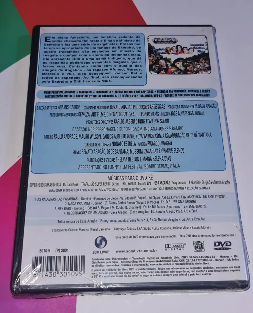 DVD os heróis trapalhões som livre lacrado Angélica e os trapalhões  - Foto 2