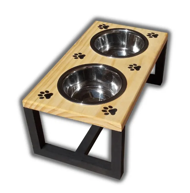 Comedouro Elevado para Cães e Gatos - Tamanho P