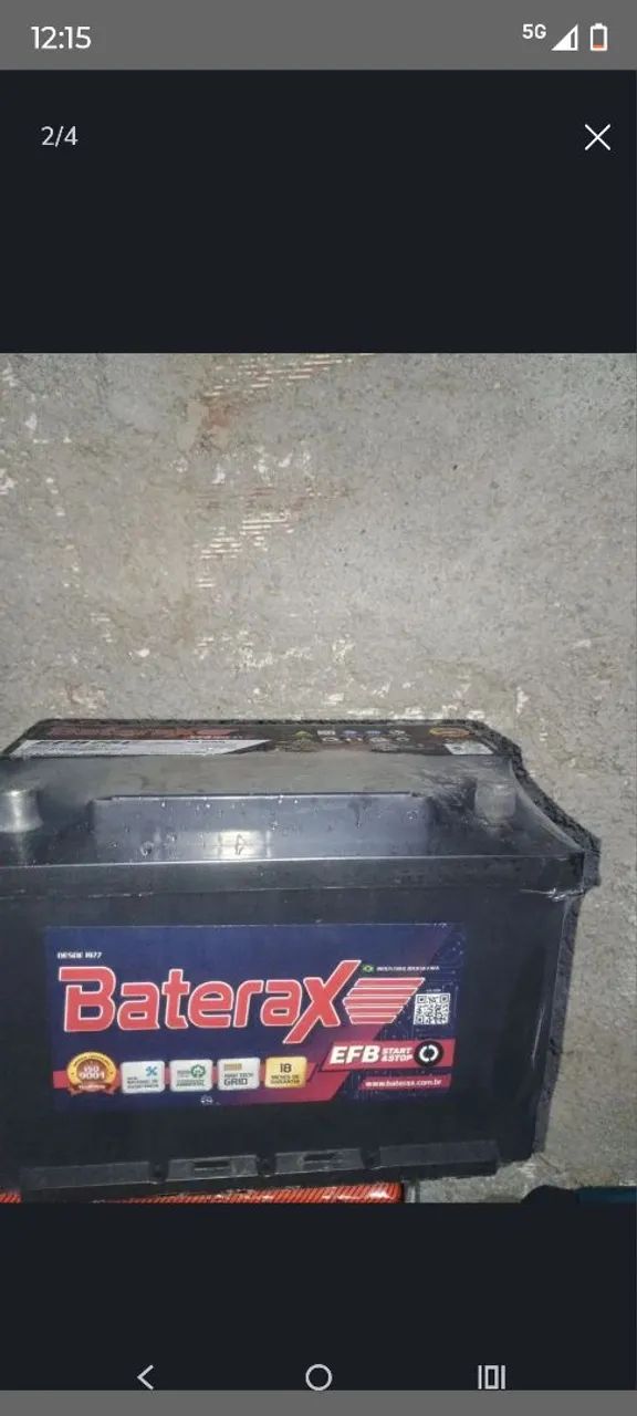 Bateria zero bala lacrada nunca foi usada 75 ah EFb start top 75  - Foto 3