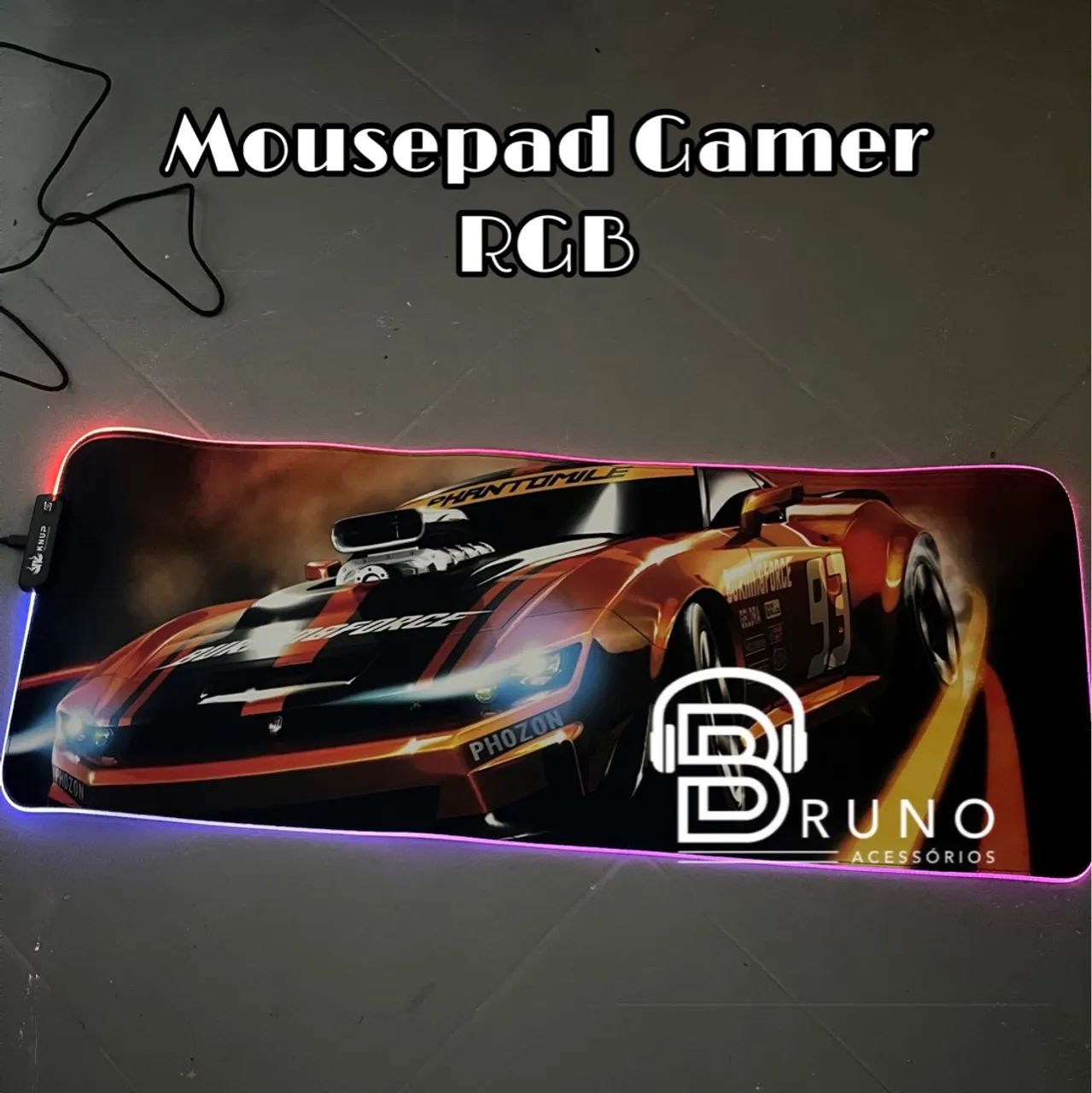 Mousepad Gamer RGB com Iluminação LED