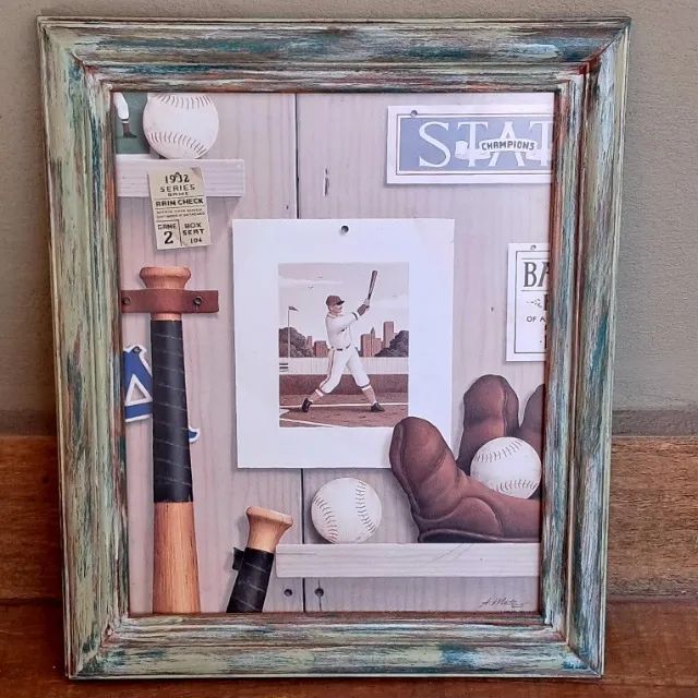 Conjunto 4 Quadros Decorativos com Temas Esportivos - Golfe, Beisebol, Tênis e Pesca - Foto 3