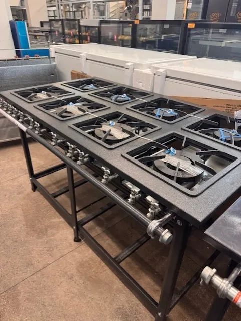 Fogão industrial 8 bocas baixa pressão - 4 bocas duplas 4 bocas simples - restaurante  - Foto 3