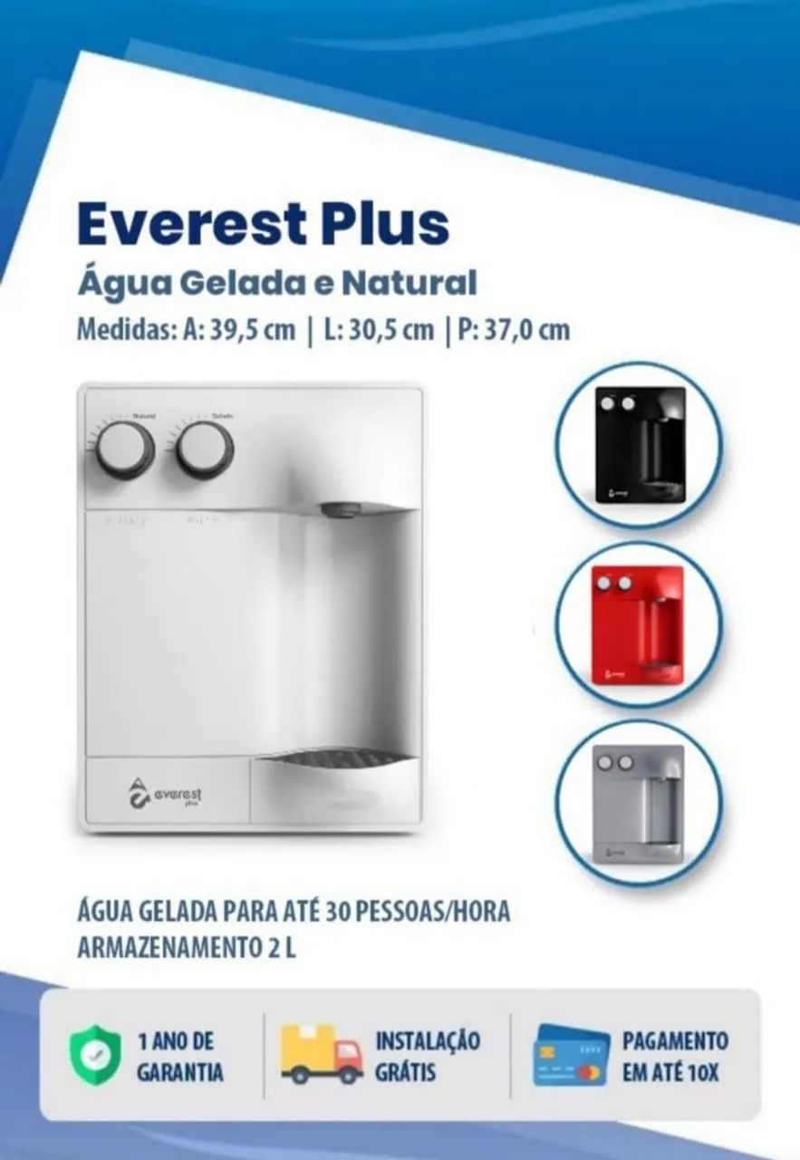Purificador de água gelada e natural Superzon INSTALAÇÃO IMEDIATA