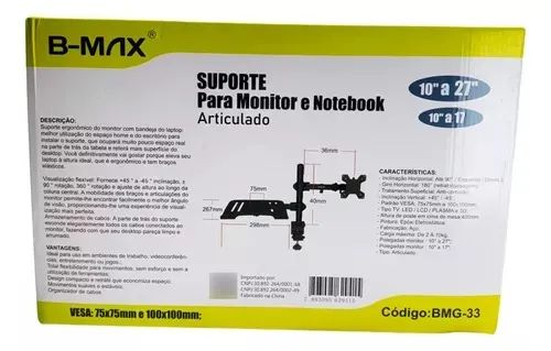 Suporte Evolut P/monitor E Notebook 17 A 27 - Foto 3
