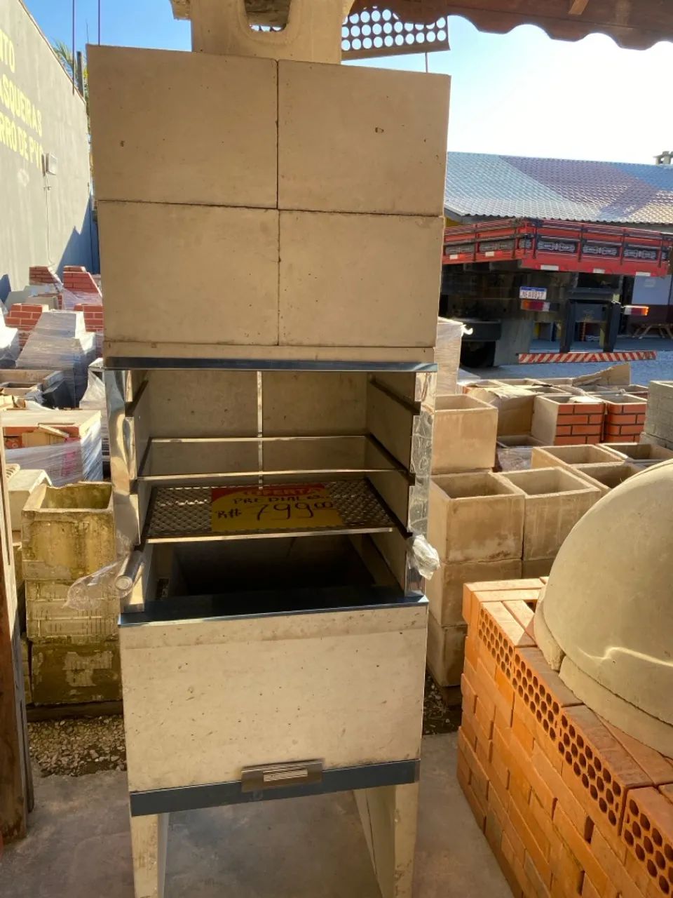 Churrasqueira predial pré moldada de concreto 65 cm  - Foto 5