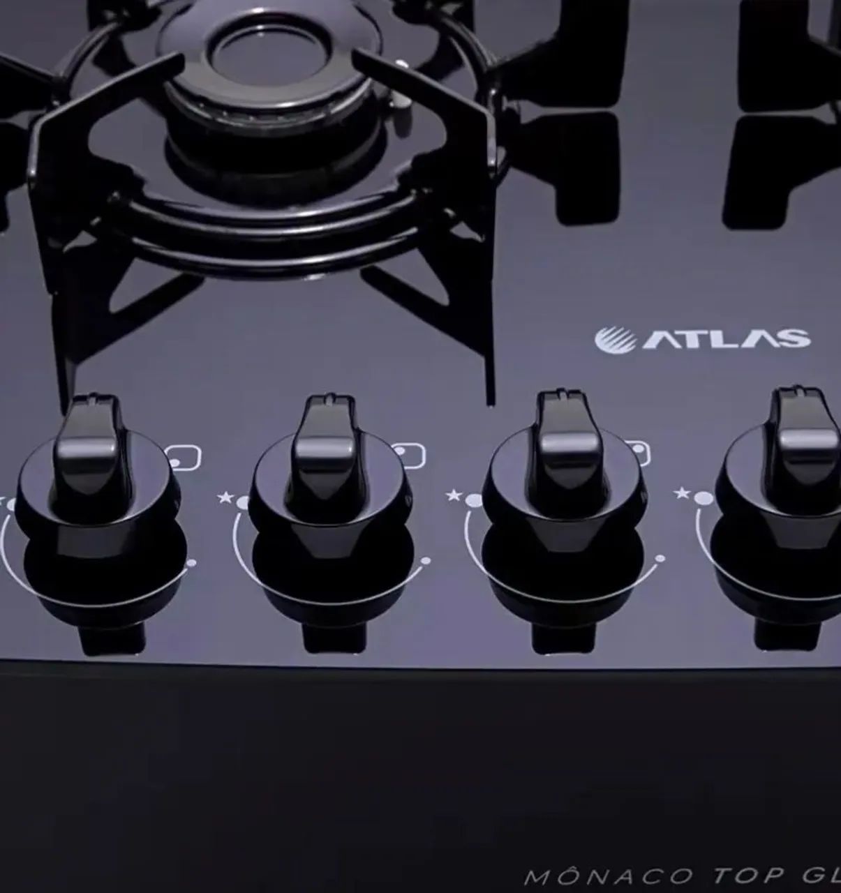 Fogão Atlas 4 bocas mesa de vidro  novo lacrado! - Foto 2