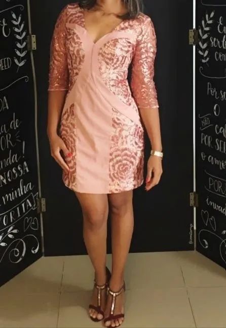 Vestido dourado de festa - Foto 2