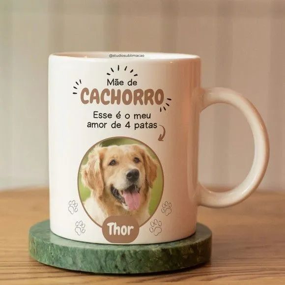 Caneca / xícara personalizada com foto do seu bichinho de estimação, seu pet  - Foto 6