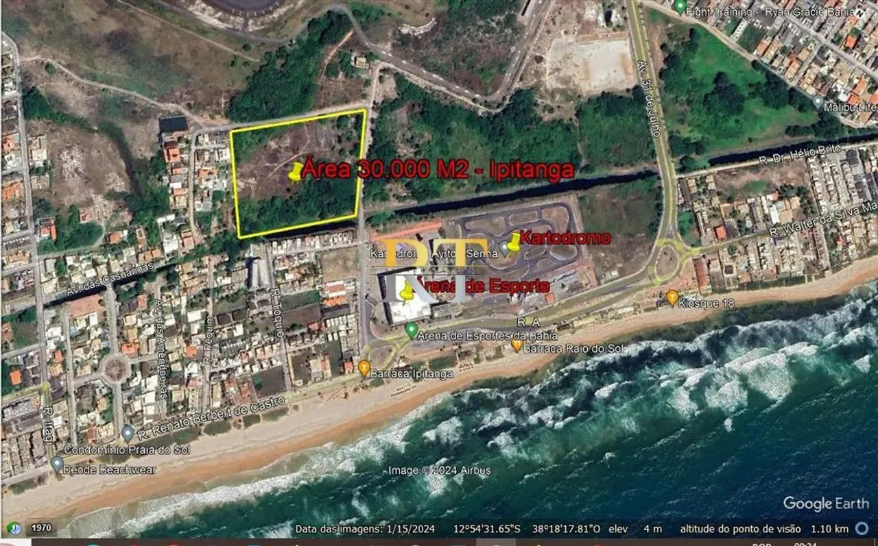 OPORTUNIDADE ÚNICA: TERRENO DE 30 MIL METROS QUADRADOS EM PRAIA DE IPITANGA LAURO DE FREI