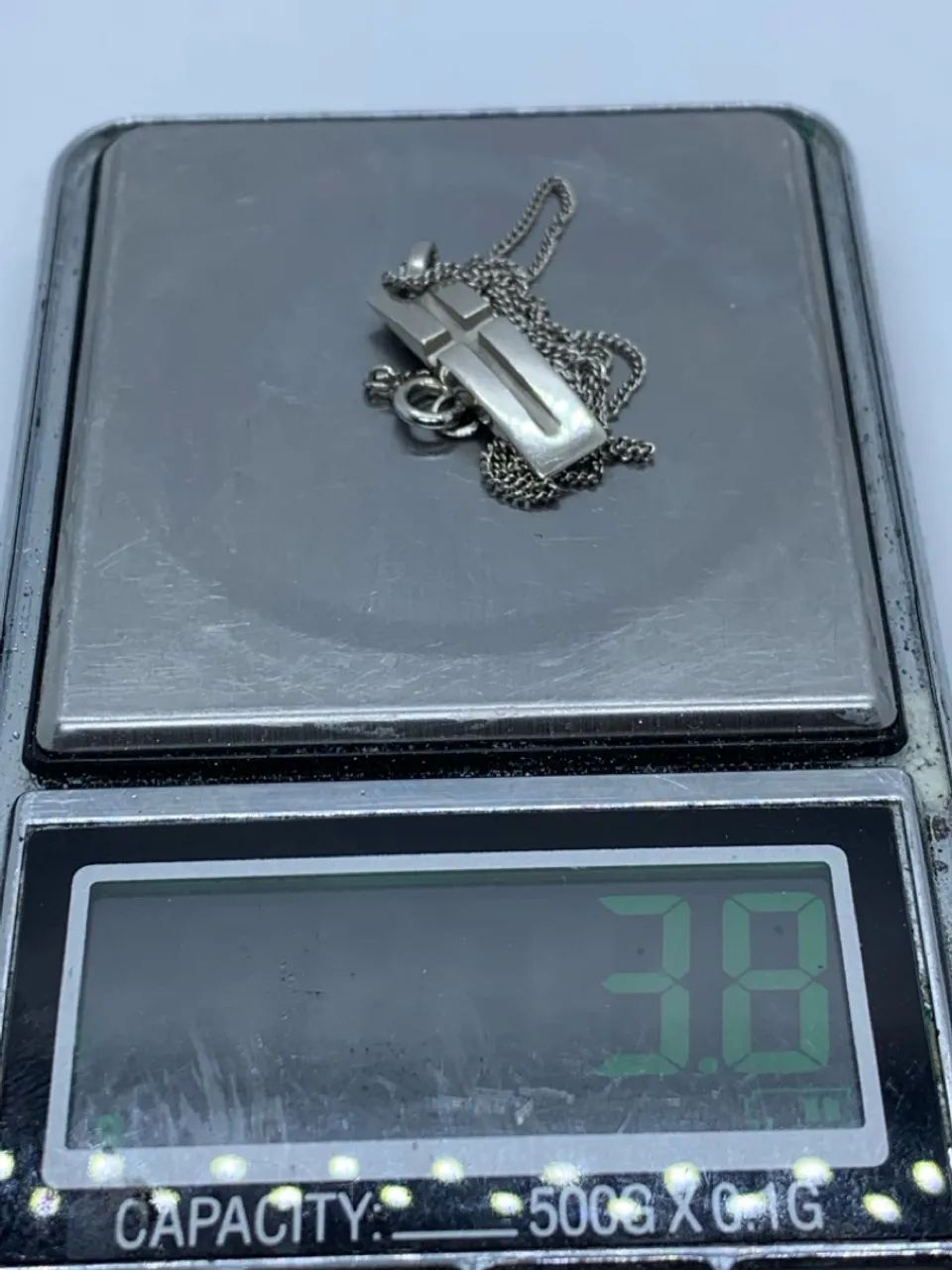 Colar de prata 925 pingente com detalhe em cruz  - Foto 4