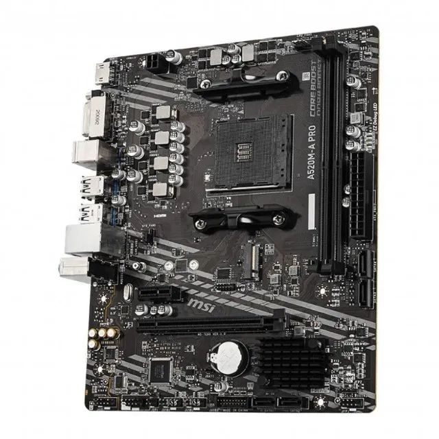 Placa-Mãe MSI A520M-A PRO, AMD AM4, mATX, DDR4, 12x 42,45 - Foto 3