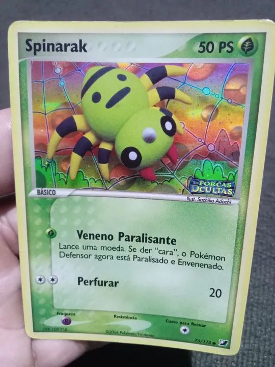 Carta Pokémon Spinarak - 75/115 -  Forças Ocultas qualidade SP - Foto 5