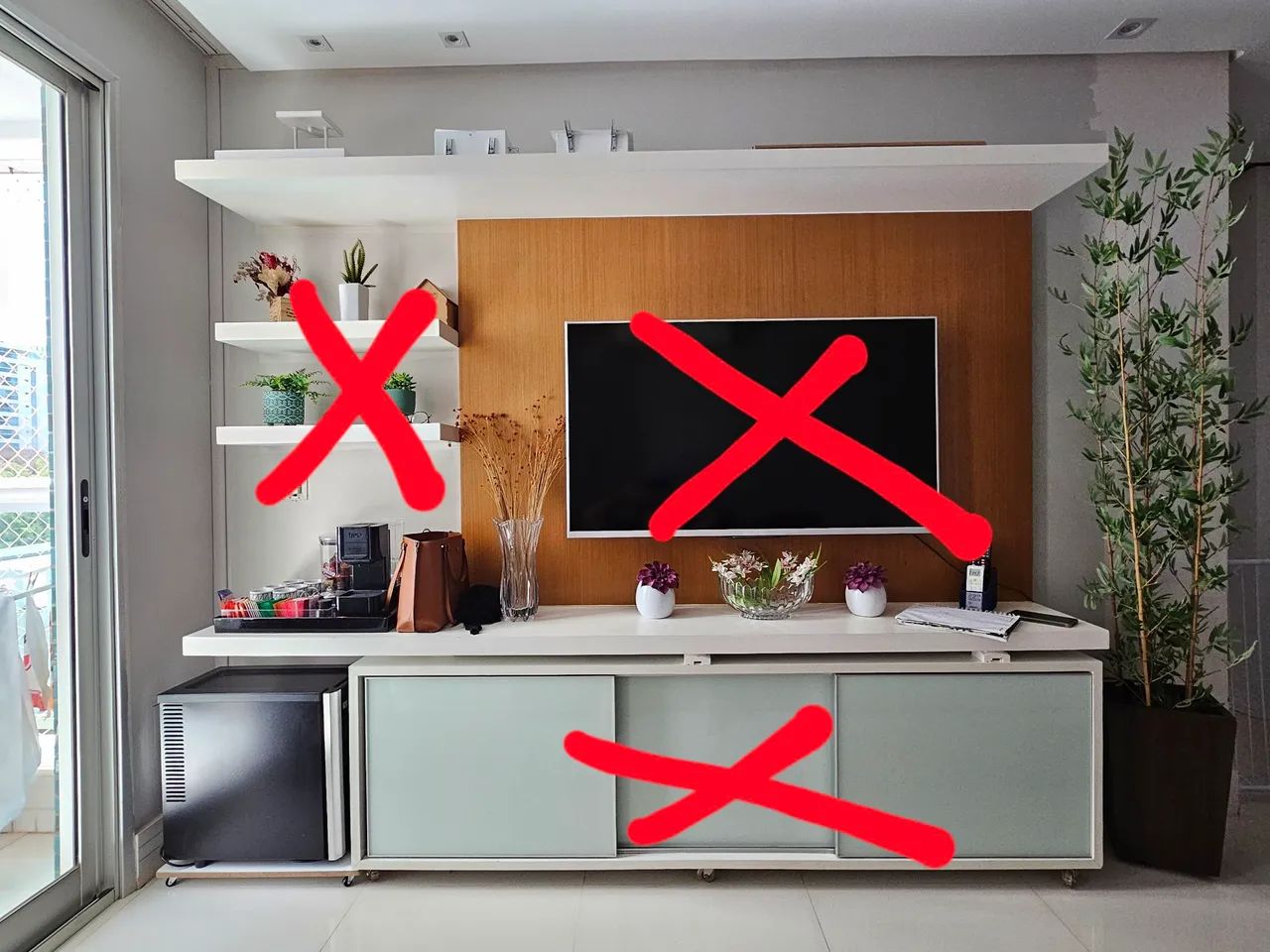 Painel + 2 prateleiras 