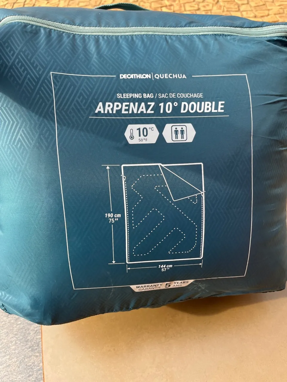 Saco dormir Arpenaz 10 Double Casal