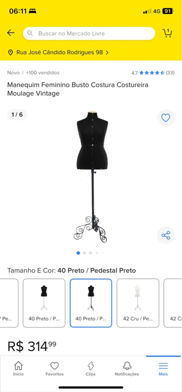 Manequim Feminino Busto Costura Costureira Moulage Vintage