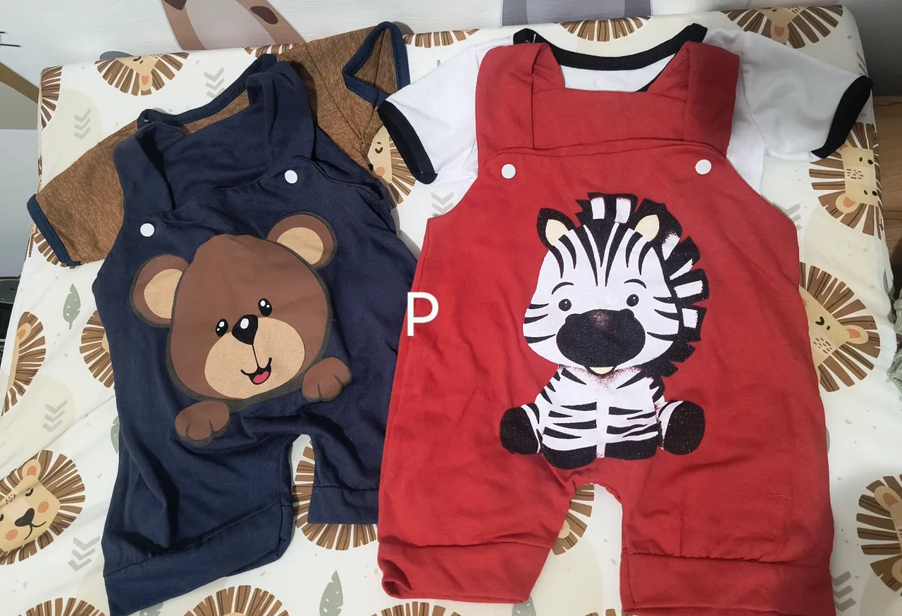 2 conjuntos Urso e Zebra - Conforto e Estilo!