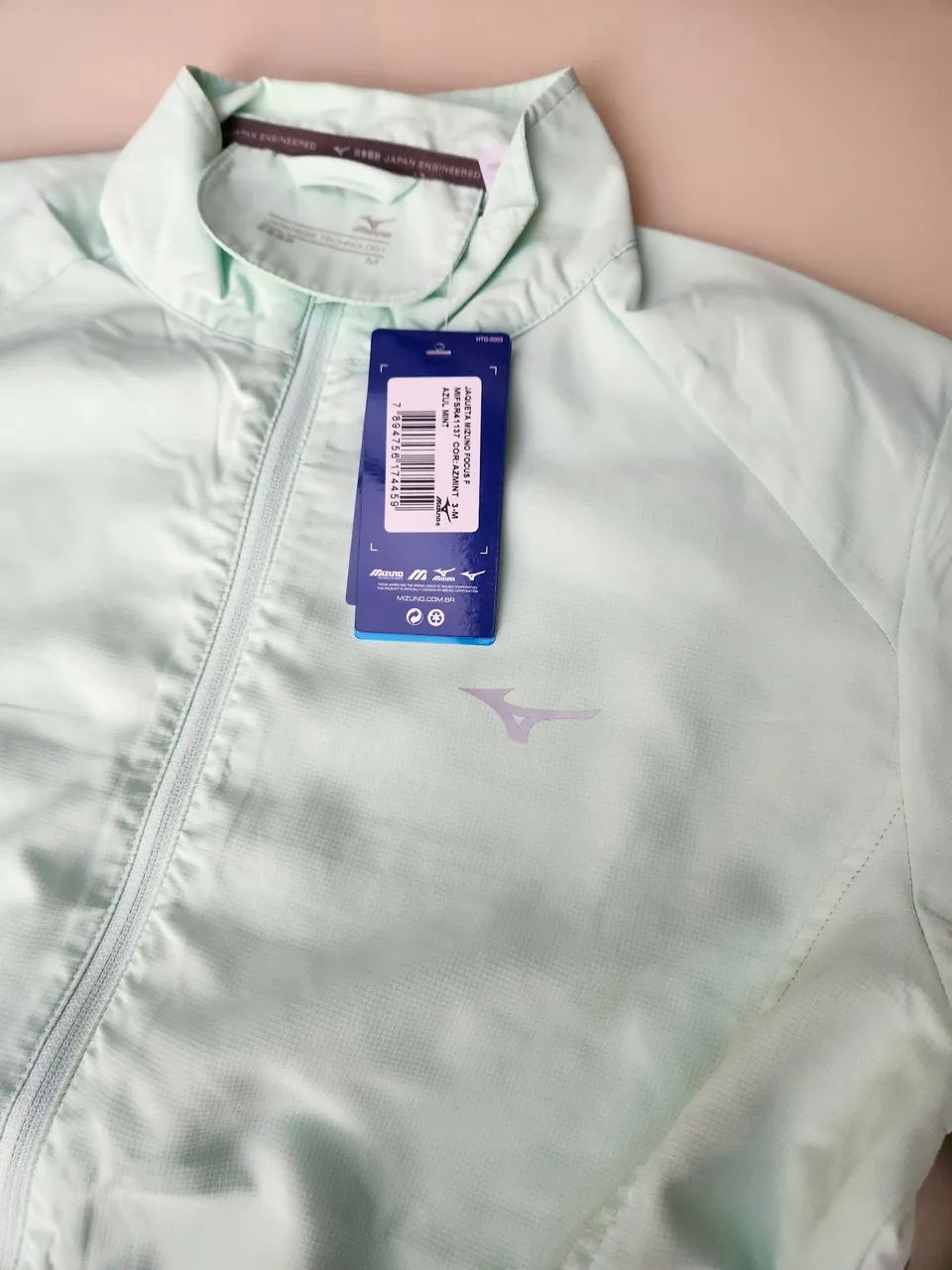 Jaqueta Corta vento Feminino Mizuno Original verde claro - Foto 3
