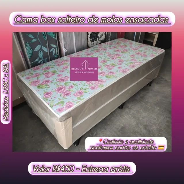 CAMAS BOX SOLTEIRO A PRONTA ENTREGA COM ENTREGA GRÁTIS! - Foto 4