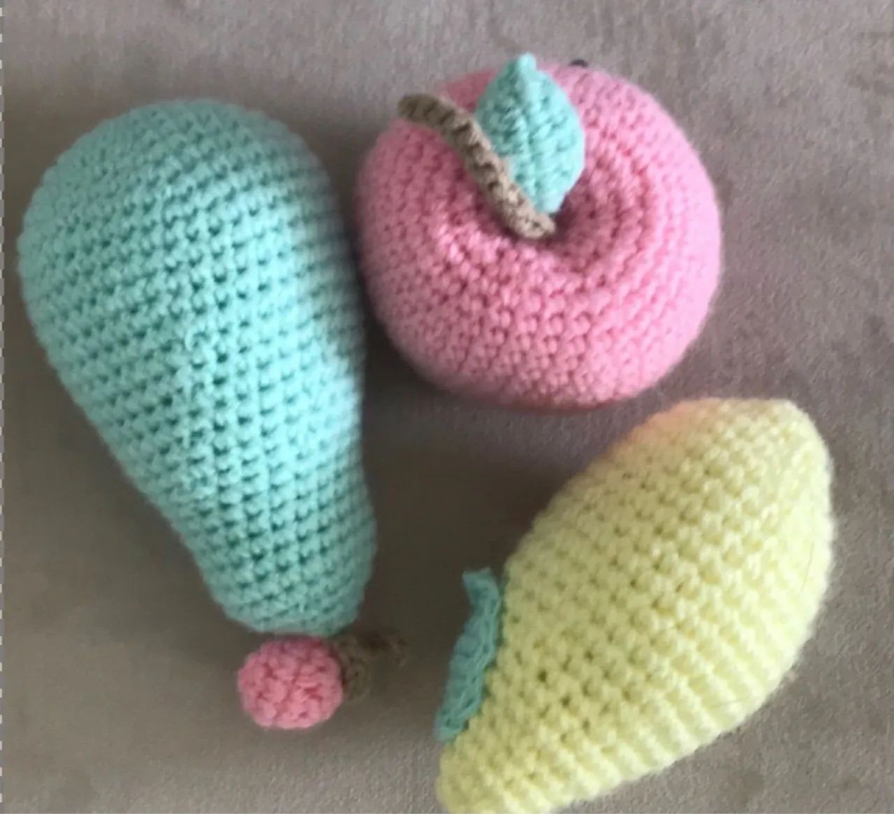 Frutas de Crochê Decorativas - Foto 3