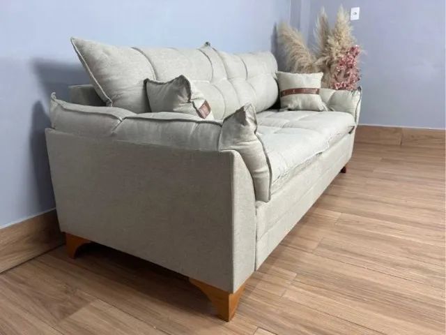 Sofá 3 lugares Creta 2.00m  Linho - Foto 3
