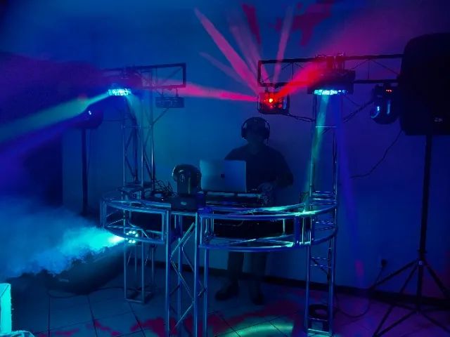 Alien controle remoto dmx rgbw led laser estroboscópico discoteca dj feixe ponto efeito - Foto 3