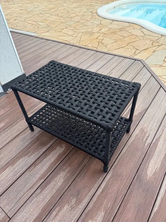Mesa de centro em corda náutica - preta - Foto 3