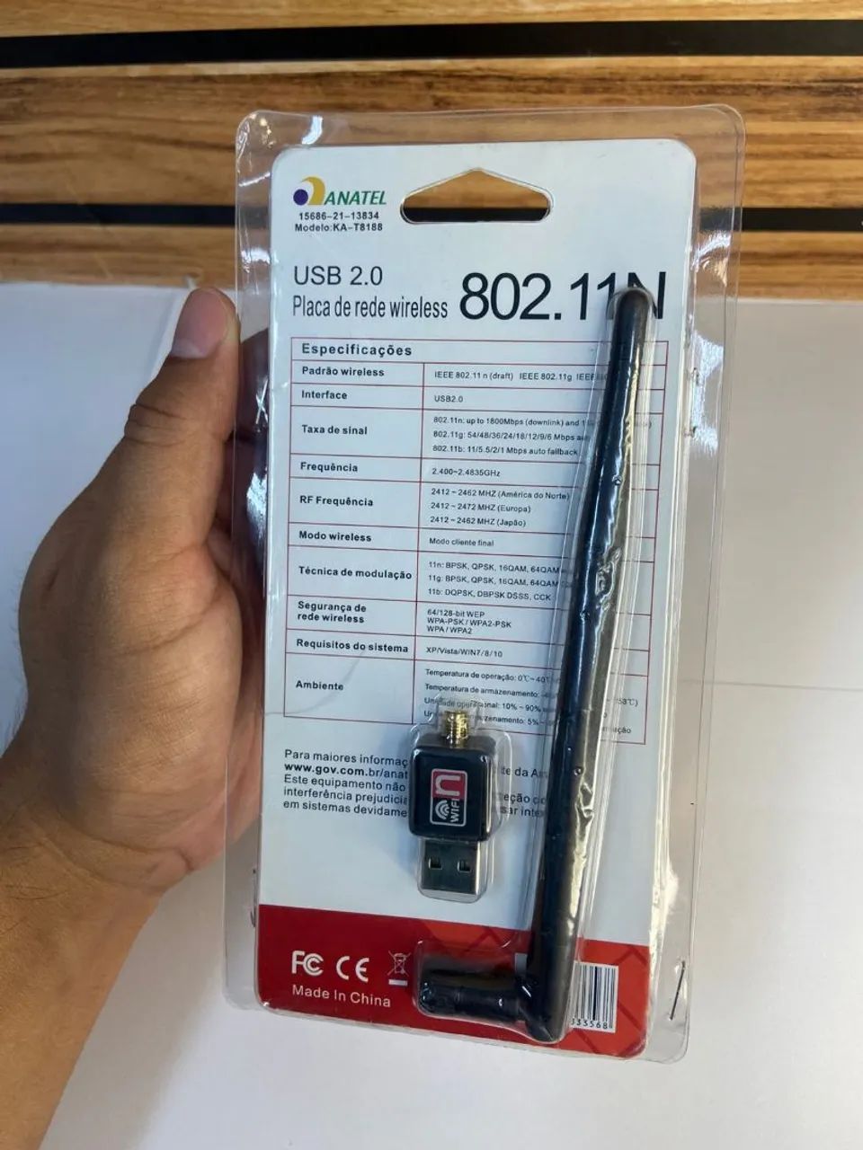 Placa de Rede Wireless 802.11N - USB 2.0 - Foto 2