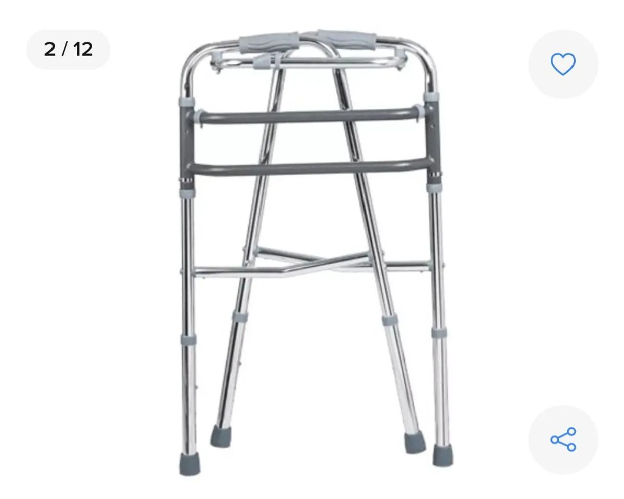 Andador de alumínio dobrável leve para idosos - Foto 4