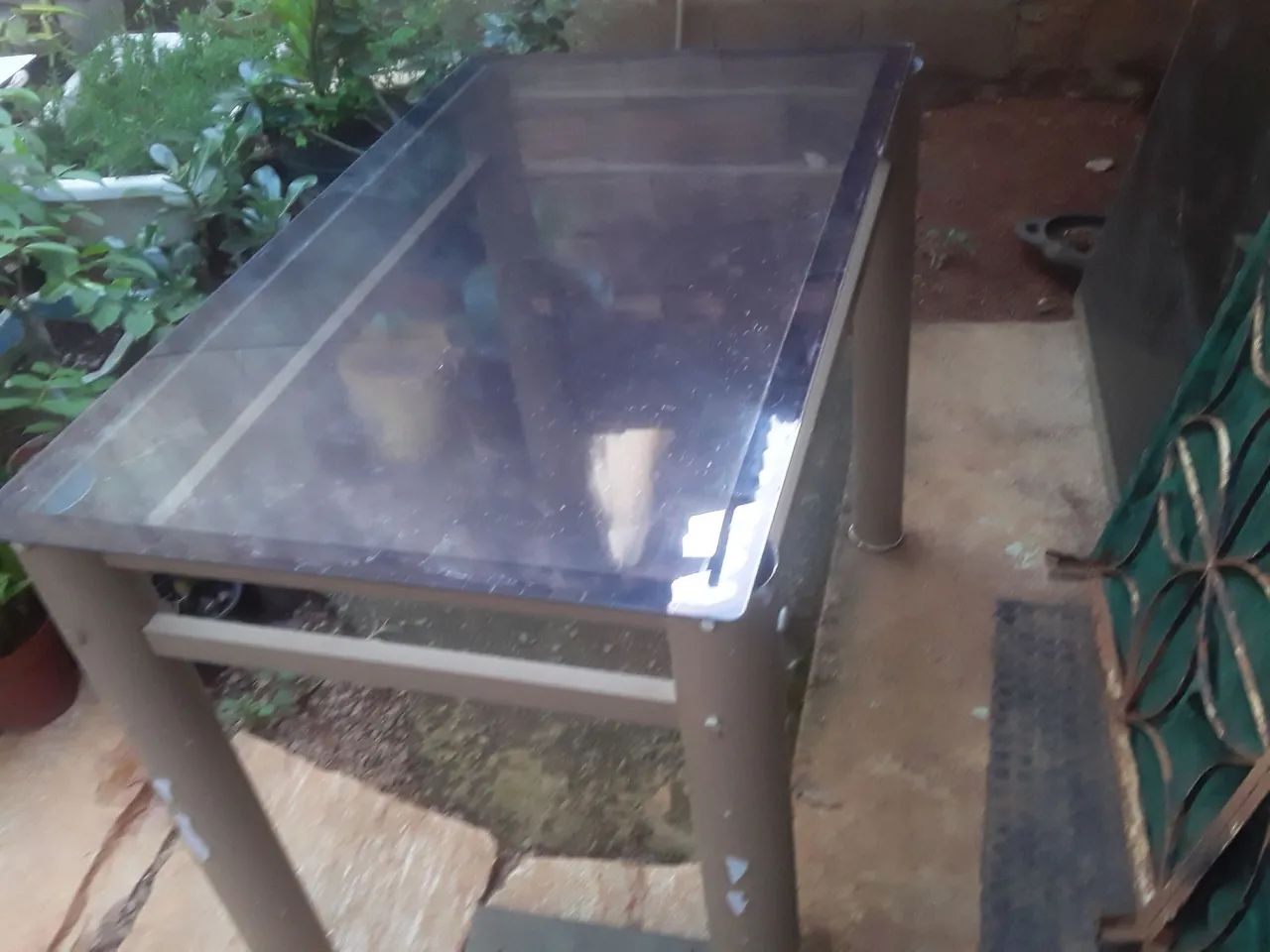Mesa de Vidro com Tampo de Vidro