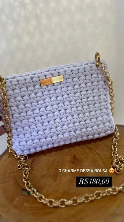 Bolsa em fio de malha