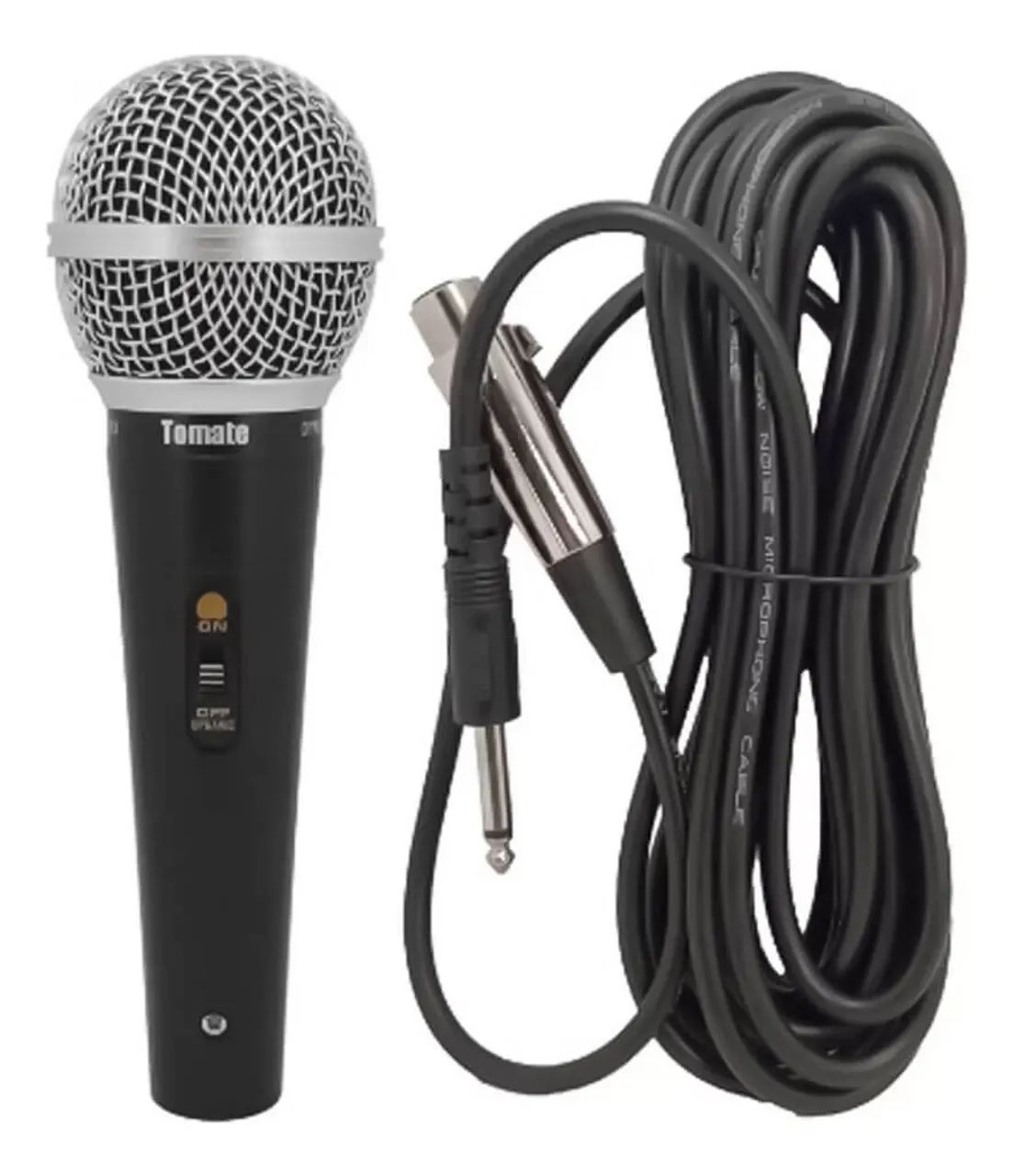Microfone Dinâmico Tomate Mt-1012 Preto 5m com fio- novo - Foto 2