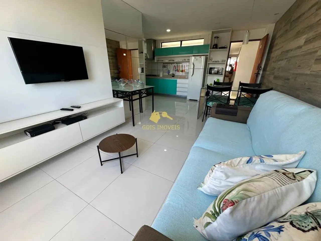 Quarto e Sala Mobiliado com Vista Mar Jatiúca 42m²