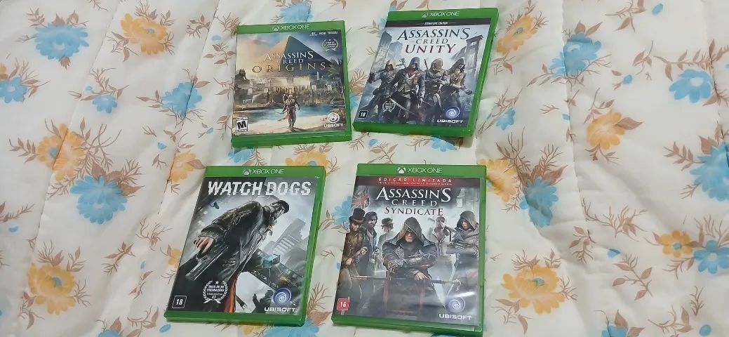 Kit 4 Jogos Xbox One Ubisoft - AC Origins Unity Syndicate Edição Limitada + Watch Dogs