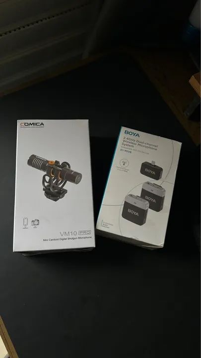 Microfones para celular, câmera e notebook 