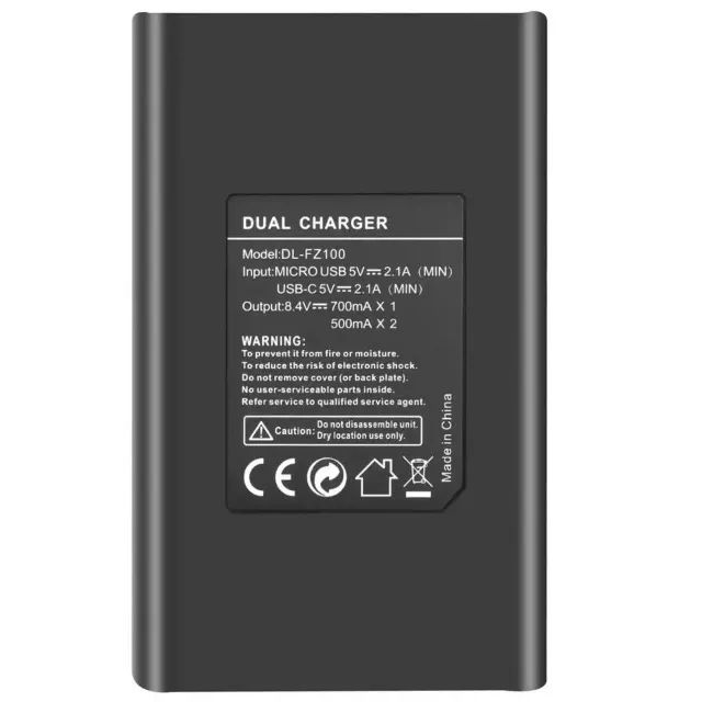 Carregador Fz100 Duplo Digital Probty Sony A6700 Fx30 A7Iii A9S A7Iv A7Cii A6600 A9R - Foto 2
