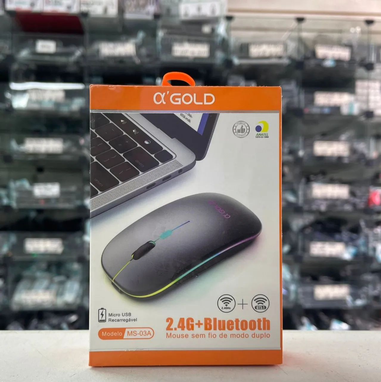 Mouse sem fio recarregável MS03A 2.4ghz Bluetooth