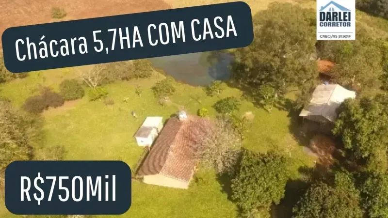 [569]CHÁCARA EM TAQUARA 5,7HA COM CASA, POMAR, AÇUDE, ROÇA E FIBRA ÓPTICA