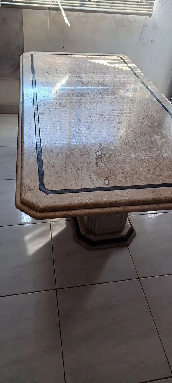 Mesa de Jantar de Mármore, 8 lugares, sem cadeiras. - Foto 3