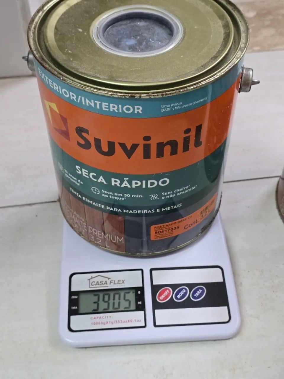 Tinta Esmalte Suvinil Base Água Seca Rápido :: Grafite Lapiseira Acetinado :: Galão 3,6L - Foto 6