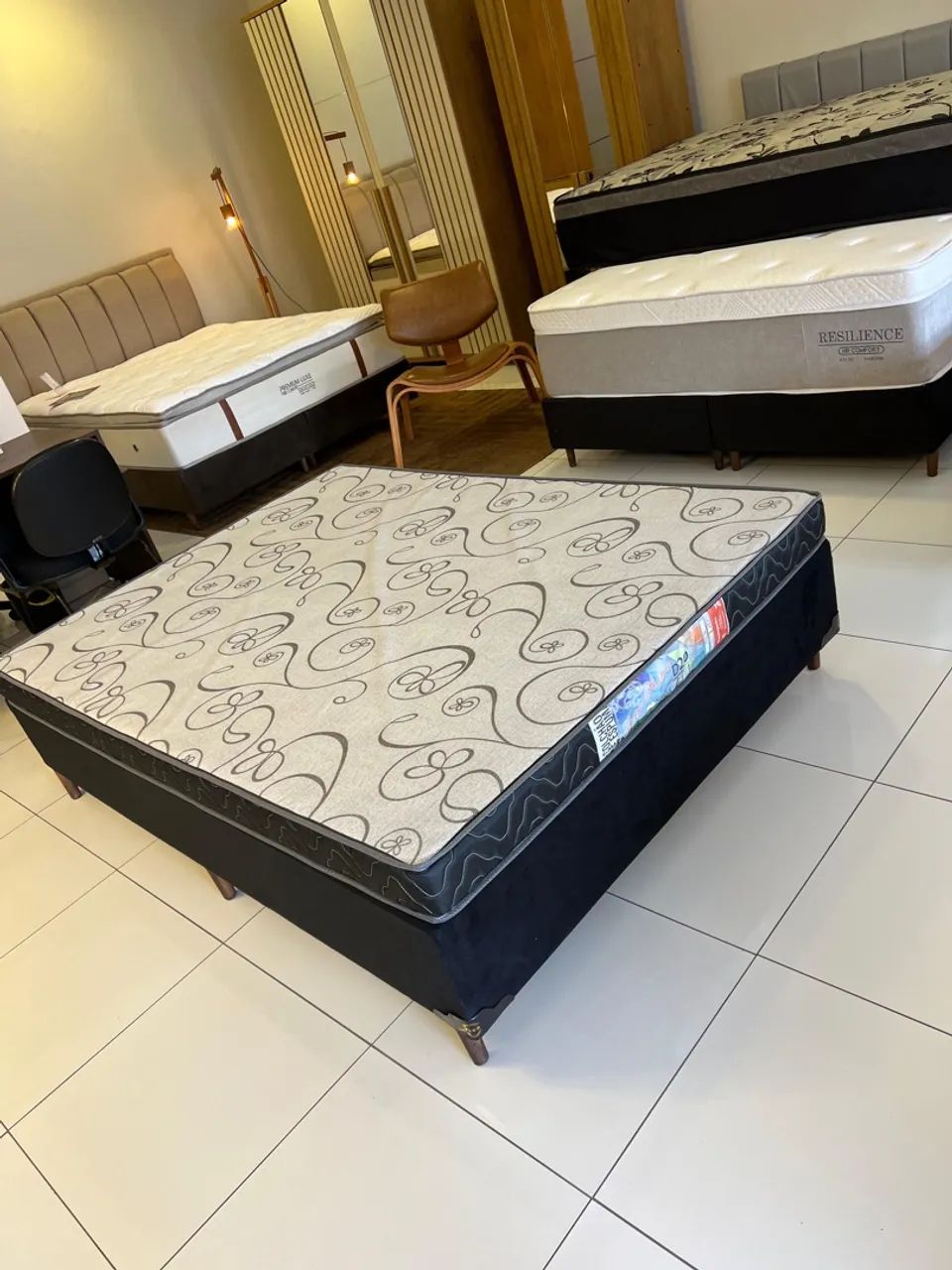 Cama Casal Base Box com colchão D20- ENTREGO  - Foto 2