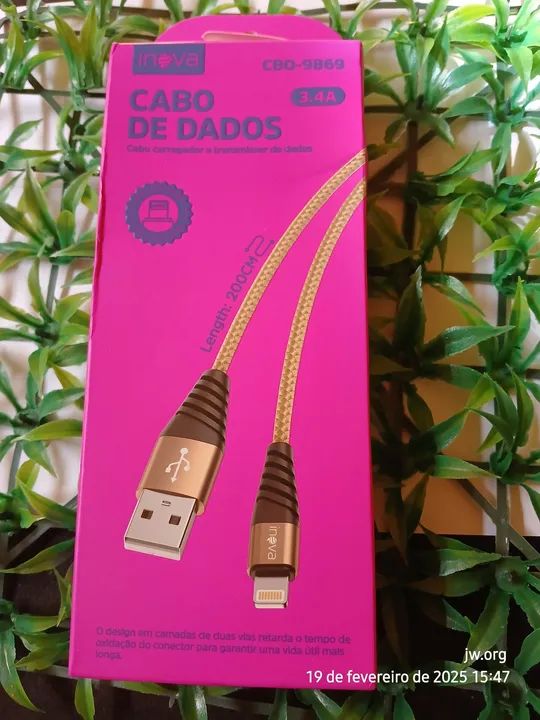 Cabo USB para iPhone - 3.4A - 2 Metros - Alta Velocidade - Foto 4
