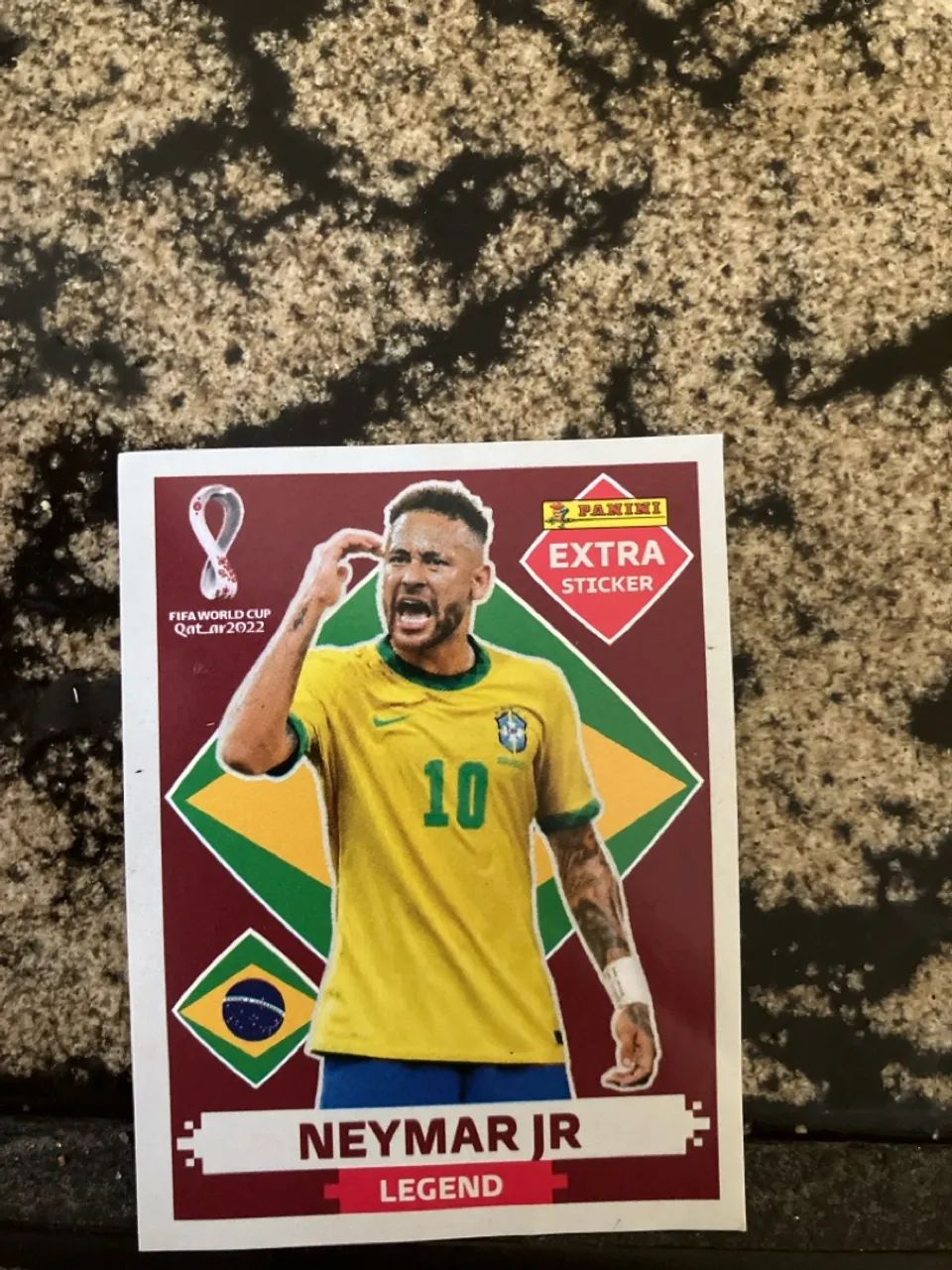 Cartão de Futebol Neymar Jr - Extra Sticker bronze