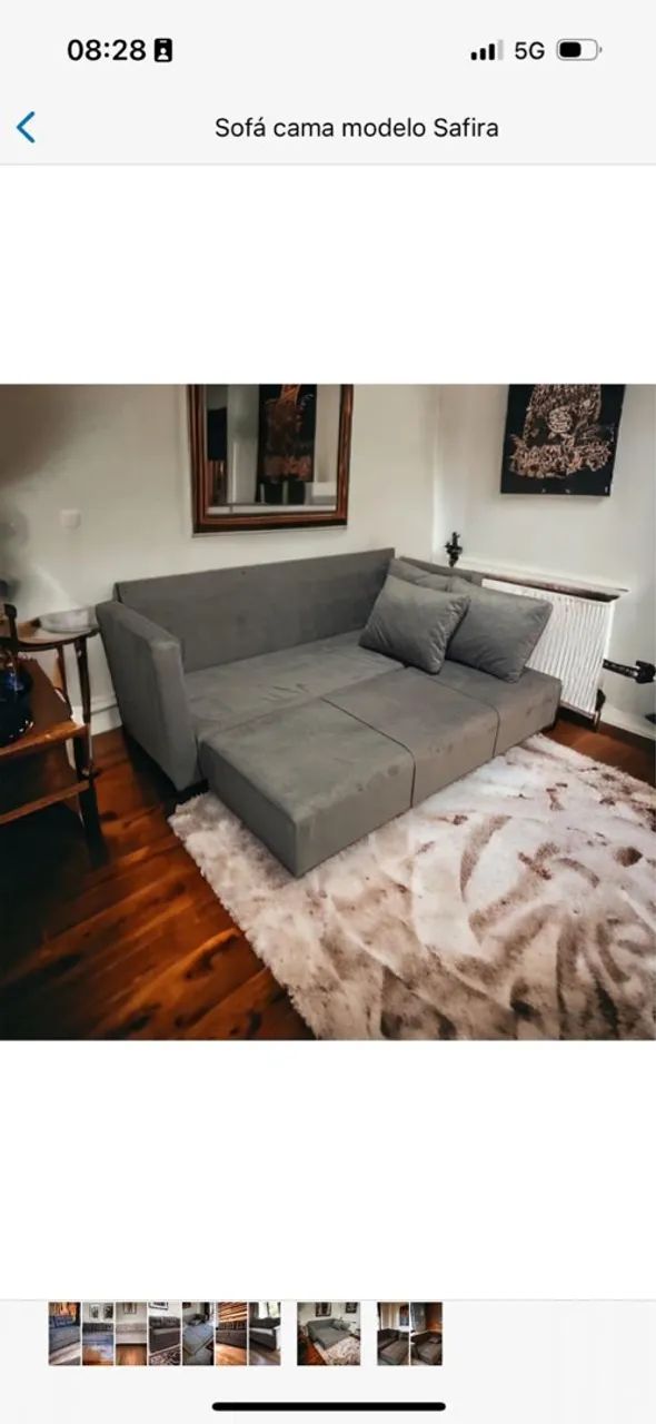 SOFA CAMA 3 lugares com ALMOFADAS! Várias cores Pague na ENTREGA! - Foto 4