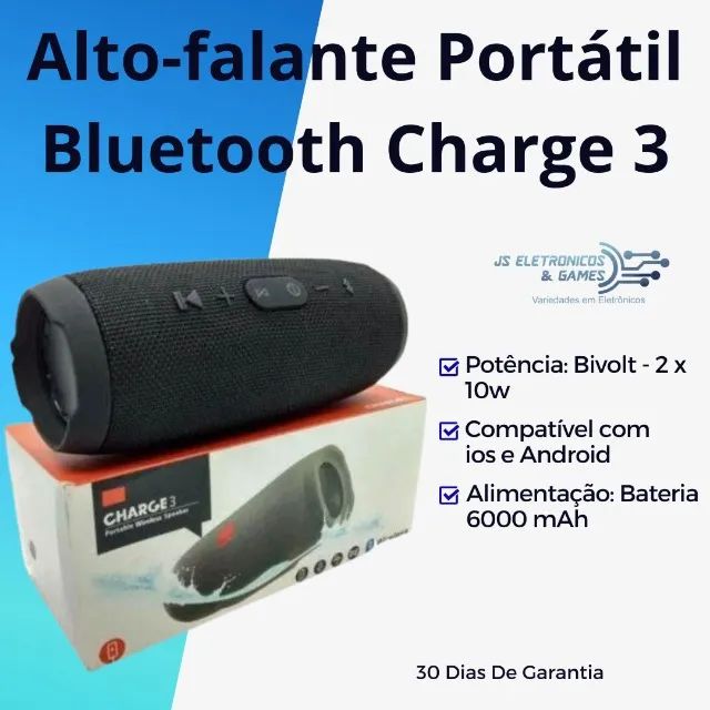 CAIXA DE SOM CHARGE 3 - loja física - entrega rápida