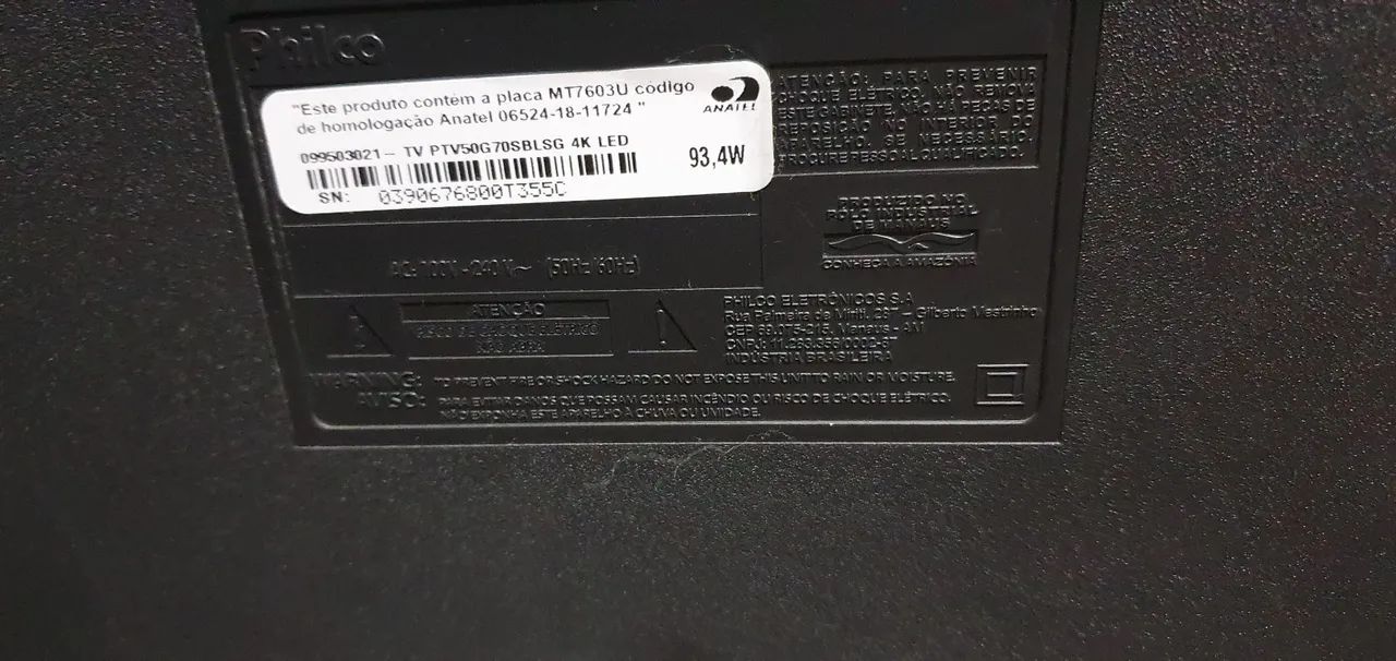 Smart Tv 4k led Philco 50 polegadas  Ptv50g70sblsg (Usado) - Foto 3